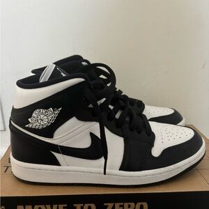 Nike Air Jordan 1 Black and White Sneakers